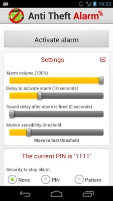 Anti theft alarm android App screenshot 5